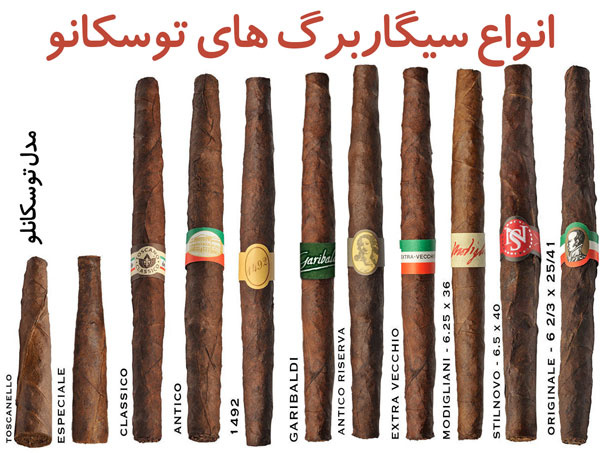 انواع سیگار برگ های توسکانو